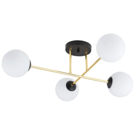 Plafonnier Emibig MAGNUM 4xE14 laiton blanc mat 55cm