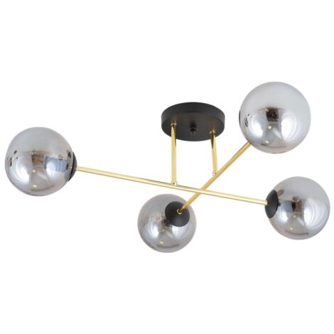 Plafonnier Emibig MAGNUM 4xE14 laiton/noir, gradable