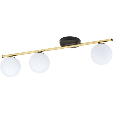 Plafonnier Emibig Monza 3xE14 laiton/blanc variable