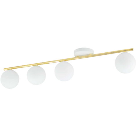 Plafonnier Emibig MONZA 4xE14 laiton blanc variable