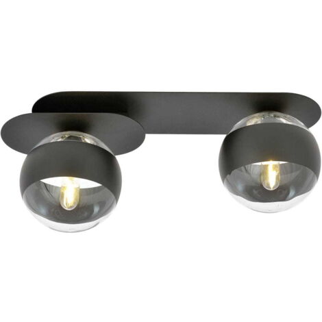 Plafonnier Emibig Plaza 2 noir rayé 2xE14 45 cm H18