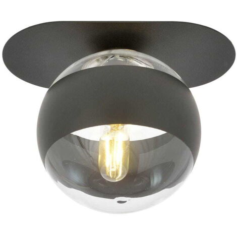 Plafonnier Emibig Plaza noir métal E14 dimmable 20cm
