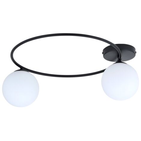 Plafonnier Emibig SOPRA 2, 2xE14 noir/blanc gradable