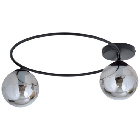 Plafonnier Emibig SOPRA 2 2xE14 noir/graphite métal