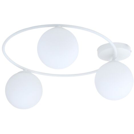 Plafonnier Emibig Sopra 3xE14 verre blanc 47cm dimmable