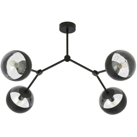 Plafonnier Emibig SPACE noir verre 4xE14 dimmable 80cm