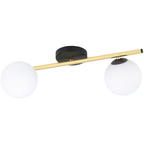 Plafonnier Emibig Splendi 2 2xE14 variateur laiton/blanc