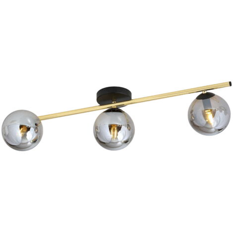 Plafonnier Emibig SPLENDI 3xE14 graphite doré gradable