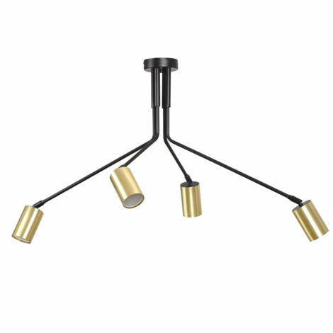 Plafonnier Emibig VERNO 4xGU10 métal noir/or 75cm IP20