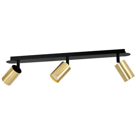 Plafonnier Emibig ZEN 3xGU10 orientable noir laiton