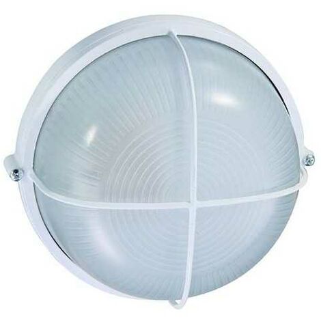Plafonnier en aluminium Blinky Luna ronde blanche 60 watt