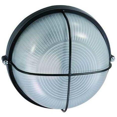 Plafonnier en aluminium Blinky Luna ronde noire 60 watts