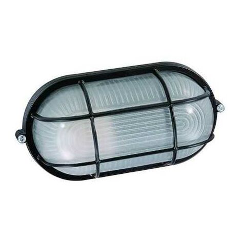 Plafonnier en aluminium Blinky œuf ovale noir 60 watt