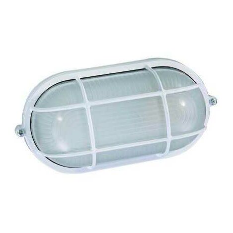 Plafonnier en aluminium Blinky Ovo ovale blanc 60 watt