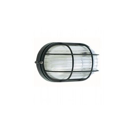Plafonnier en aluminium moulé avec diffuseur en verre imprimé - Hauteur de la lampe : 170mm - Puissance maximale : 100W noir