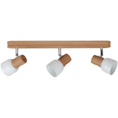 Plafonnier en Chêne huilé Design Scandinave 3 Douilles SVANTJE