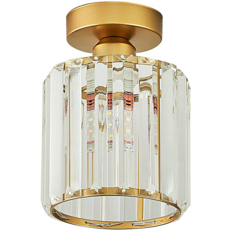 Plafonnier en cristal moderne à proximité du plafonnier, luminaire de couloir pour chambre à coucher, salle de bain, entrée, balcon, couloir, allée avec douille E27 (ampoule non in