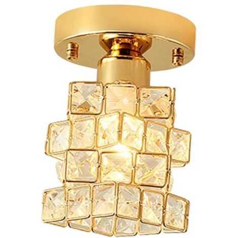 Plafonnier en cristal moderne près du luminaire de plafond Lustre à LED Plafonnier pour entrée Allée Couloir Bureau Salon StyleA