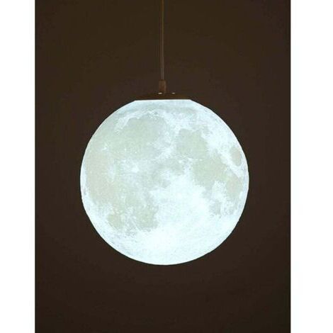 Plafonnier en forme de lune 18 cm – Matériau PLA durable – Base E27 compatible ampoules LED – Éclairage décoratif pour chambre et salon