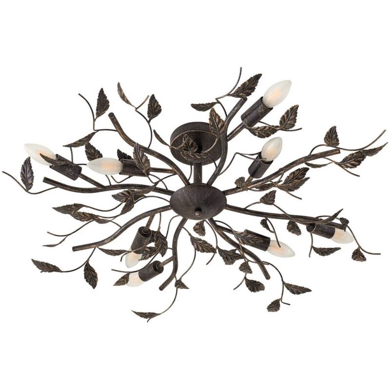 Plafonnier à intensité variable 'Yos' en métal pour chambre à coucher