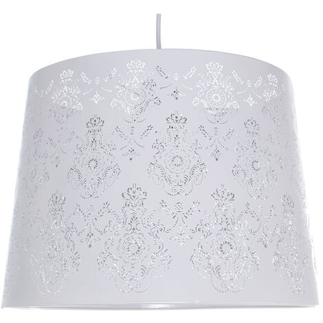 Plafonnier En Métal Blanc, 1Xe27, Max.60W Non Inclus °35X25 Cm, ​​​​Câble:85 Cm