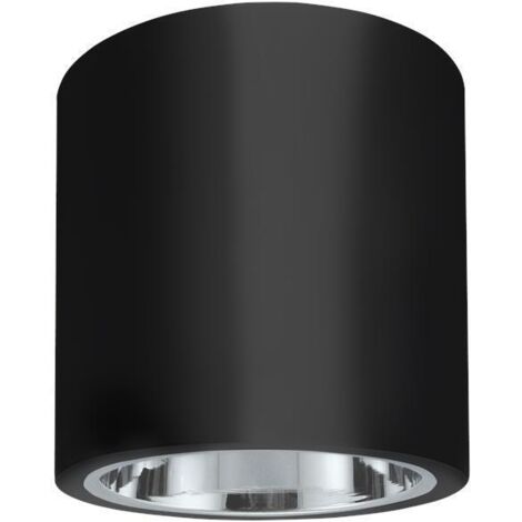 Plafonnier en saillie Jupiter 17C noir tube E27 Goldlux