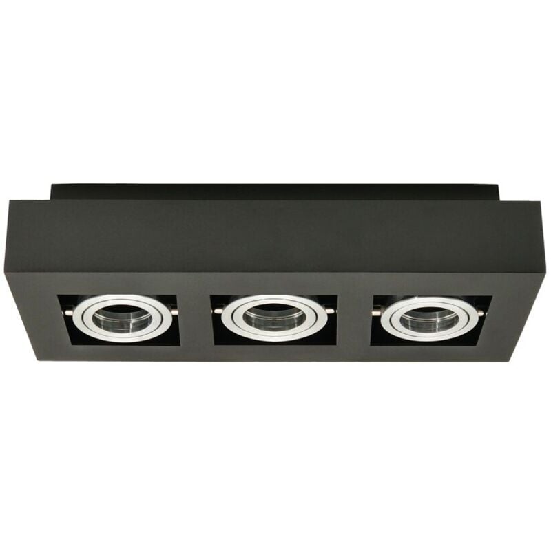 Plafonnier en saillie osmin 3 IP20 noir 3xGU10 réglable EDO777426 Edo Solutions
