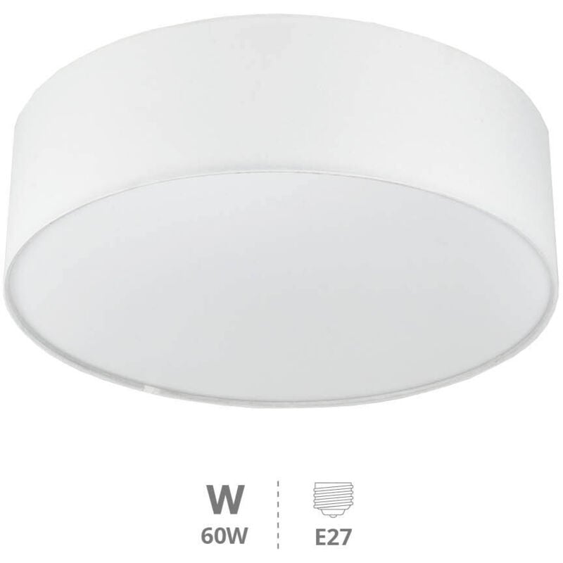 Plafonnier en tissu Gemena 2xE27 Blanc