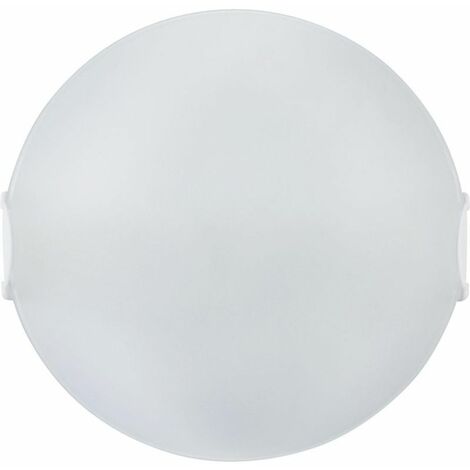Plafonnier en verre rond - D 25 cm - Blanc - Livraison gratuite - Blanc