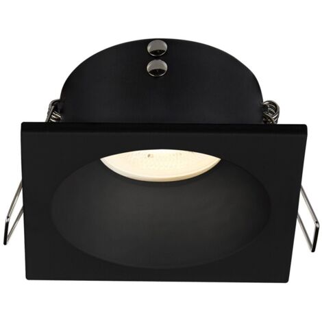 Plafonnier encastrable carré noir IP65