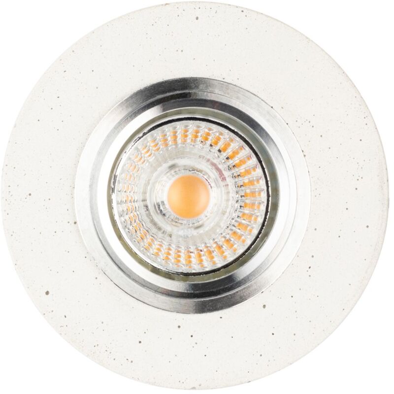 Spot encastrable en Béton Blanc GU10 Max 6w 300 lumens 2700k diam 10 cm VITAR Spot encastrable en Béton Blanc GU10 Max 6w 300 lumens 2700k diam 10 cm VITAR
