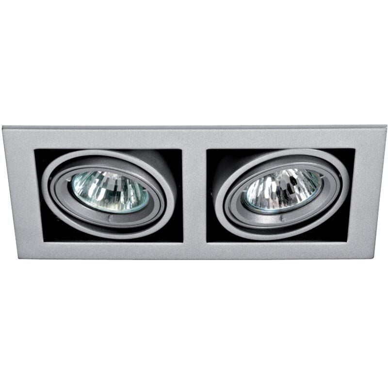 Aric - quadra 110 Encastré GU5,3 orientable et basc. gris Lpe non incl. 4181