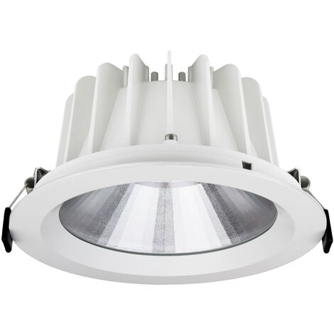 Plafonnier encastré ATIC IP65 LED COB 37W 5925lm(5020lm) CRI80 3000K 90º Blanc