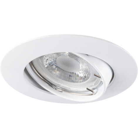 Plafonnier encastré blanc – Aluminium – Ø88mm – Orientable – LUTO Kanlux