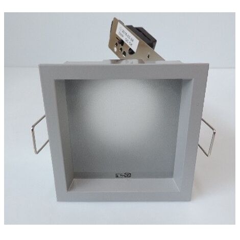 Plafonnier Encastré Carré Gris 81mm 50W GX5,3 12V IP44 DELTA LIGHT 2025011A