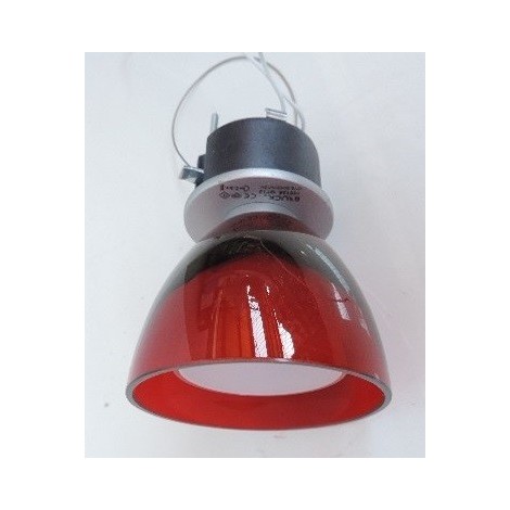 Plafonnier étanche chromé à LED rouge Ø 85 MM 12V 