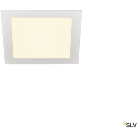 Plafonnier encastré LED 10W carré 165x165mm blanc mat chaud 3000K 780lm avec alim 230V intérieur IK02 IP20 SENSER 18