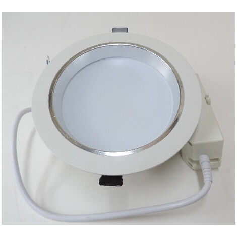 Plafonnier encastré LED 25W Ø 180mm SMD blanc naturel 4000K 1620lm avec driver 230V downlight 88° IP44 DLD6