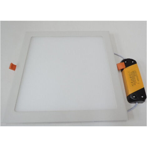 Plafonnier encastré LED 30W carré 300x300mm ultra-fin blanc naturel 4000K 2500lm avec driver 230V downlight 120° IP20 Slim