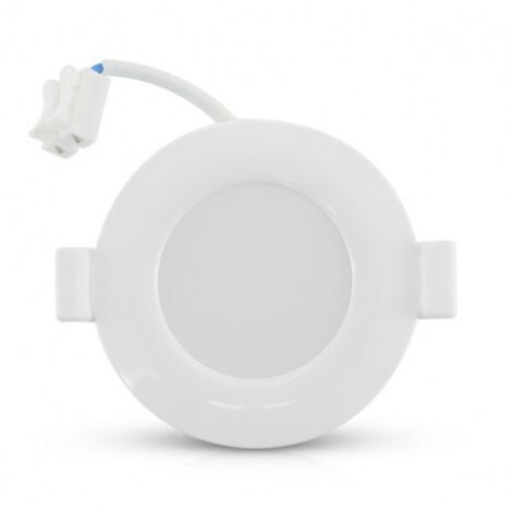 Plafonnier encastré LED blanc 8W 3000K – Finition polycarbonate – Angle d'ouverture 160° – Protection IP44 – 77461 – Miidex Lighting