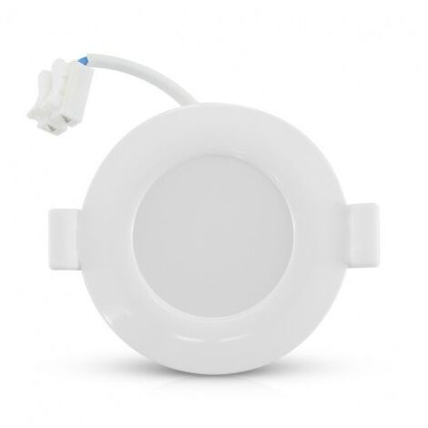 Plafonnier encastré LED blanc 8W 3000K – Finition polycarbonate – Angle d'ouverture 160° – Protection IP44 – 77461 – Miidex Lighting