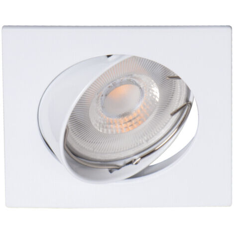Plafonnier encastré NAVI – Aluminium blanc – Spot MR16 – Ø81mm