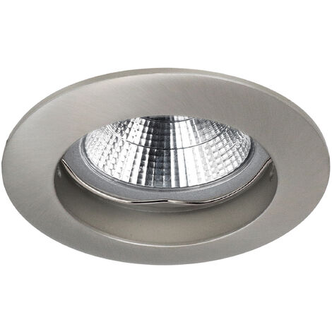 Plafonnier encastré NIX Fixed Round GU10 50W Nickel mat