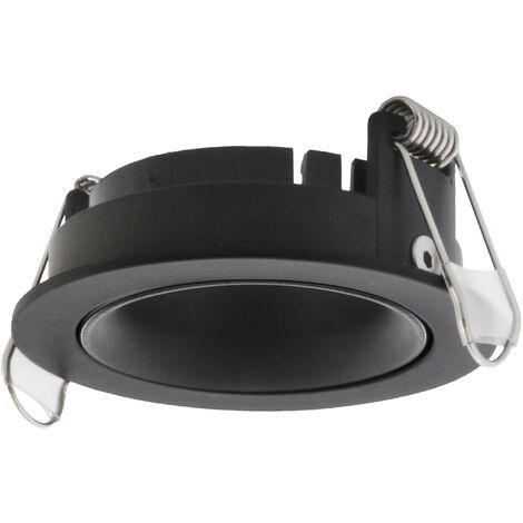 Plafonnier encastré NOK1 Fixed Round Noir Noir