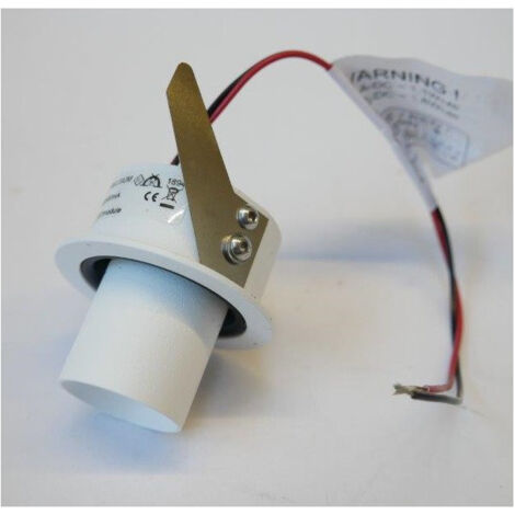 Plafonnier encastre orientable blanc Ø 52x69mm LED 1.1-1.6W 3000K 84lm 19° alim 350-500mA (non incl) IP20 Minispy Delta Light