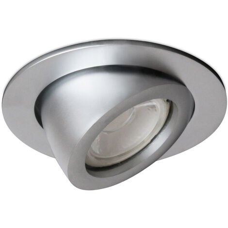 Plafonnier encastré tilt MINI LUNA Adjustable Round GU10 50W Chromé mat