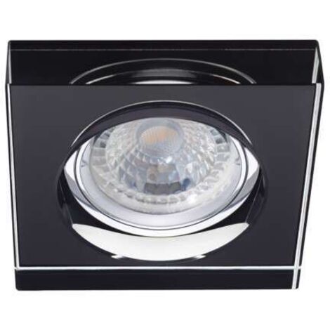Plafonnier encastré verre noir – Accentuation – Carré 90x90mm – GX5.3