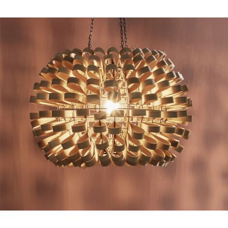 Plafonnier Eos Ball en rubans de fibres naturelles 40D Cms. 40D Cms.