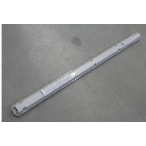 Plafonnier étanche fluo 1x58W gris 1600x99mm avec réflecteur et tube T8 culot G13 alim 230V IP66 HYDRO 921 DISANO