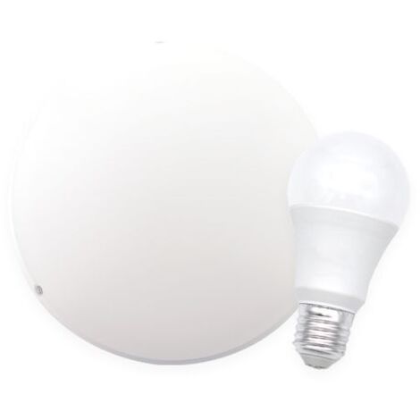 Plafonnier Extérieur Pour Ampoule LED E27 IP65 Hublot Extérieur Plafonnier Blanc